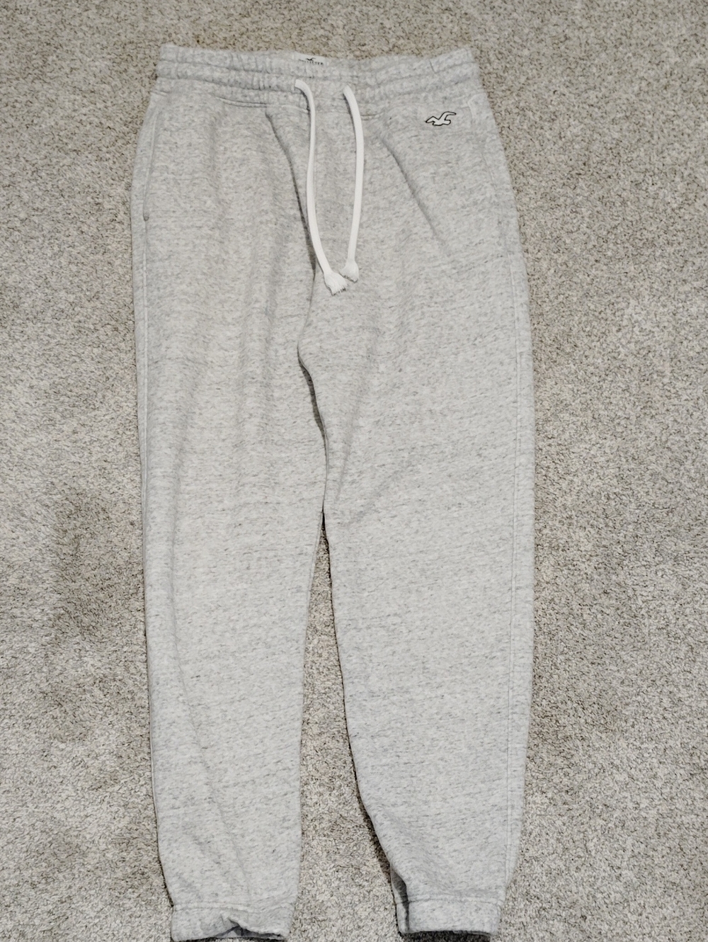 Hollister Light Gray Drawstring Joggers